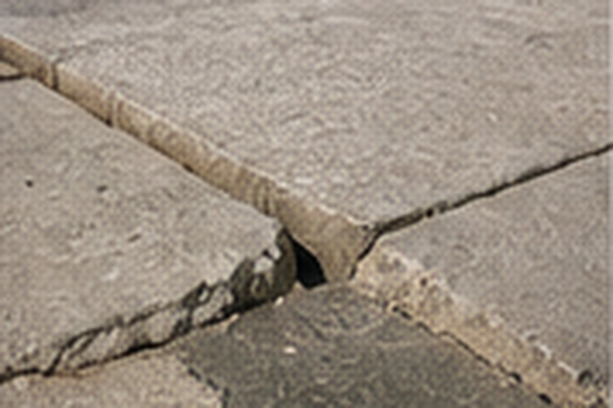 Commercial concrete repair on a Wichita parking lot